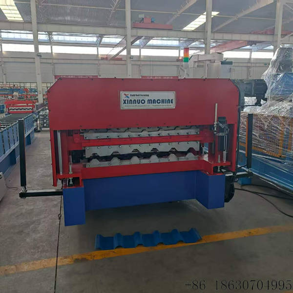 Xinnuo 980+1020 Double Layer Roll Forming Machine with Hydraulic Cutting