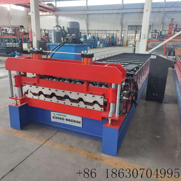 980 Trapezoidal Metal Roof Panel Roll Forming Machine for Brazil, Xinnuo automatic roofing sheet making equipment