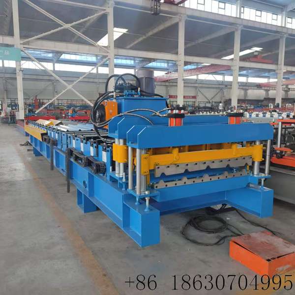 1000 Trapezoidal & Glazed Tile Metal Roof Panel Roll Forming Machine from Hebei Xinnuo, double layer roofing sheet making equipment