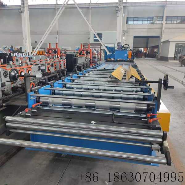 PLC controlled 1000 double layer metal roof roll former produces glazed tile and trapezoidal sheets