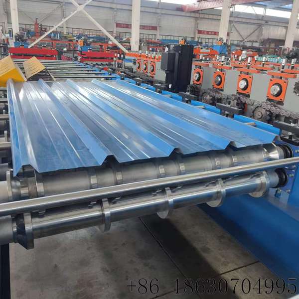 High efficiency 1000mm feeding glazed tile trapezoidal roofing roll forming machine manufactured by Xinnuo