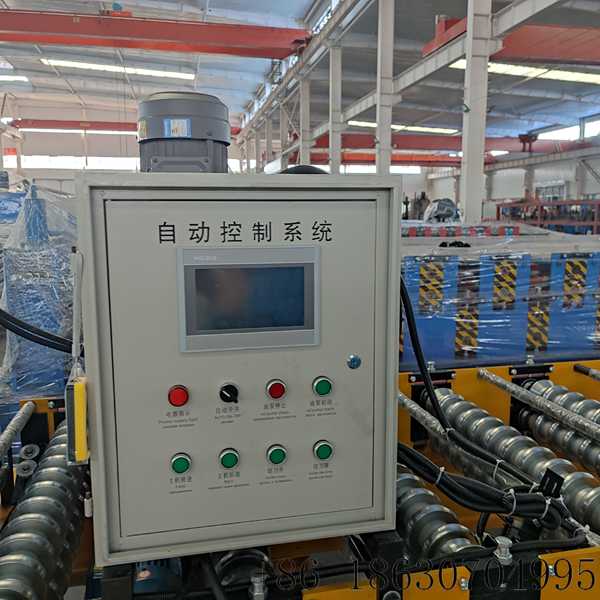PLC controlled 855 corrugated metal sheet roll former produced by Xinnuo for Bolivia market