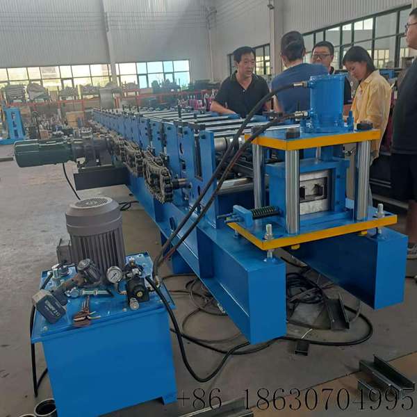 Hebei Xinnuo Cuba mold C-purlin roll forming machine heavy-duty production line overview.