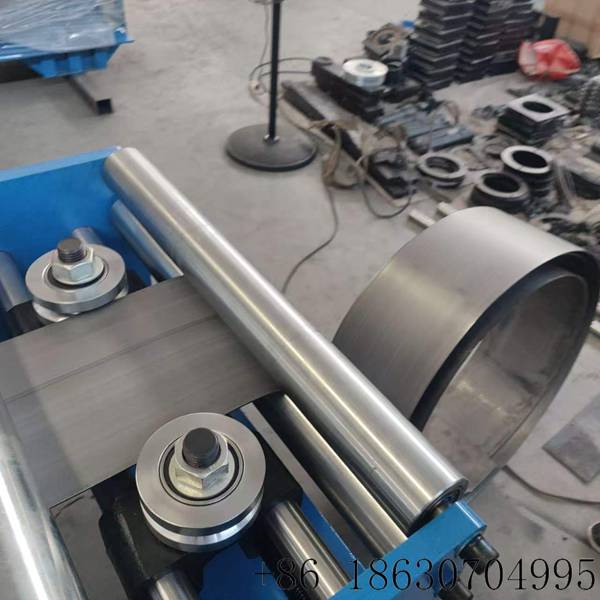 High-precision CNC machined steel rollers on the Hebei Xinnuo Cuba C-channel rolling machine.