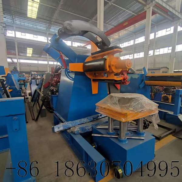 Main body of 10 ton hydraulic decoiler with coil car