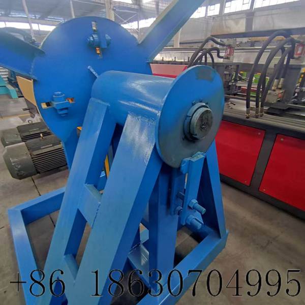Single arm decoiler installed with roof panel roll forming line