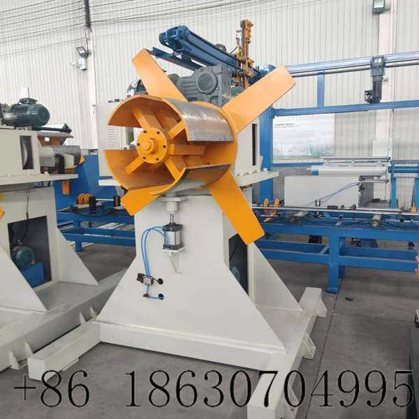 double head hydraulic decoiler machine main structure complete view