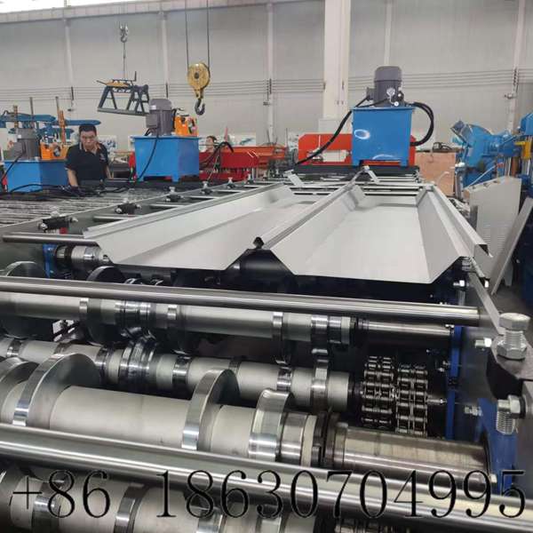 Finished panels of 762 standing seam machine