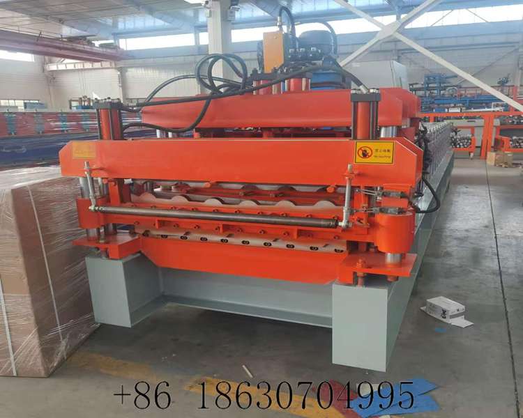 rolling forming station of 800 glazed tile metal roof machine