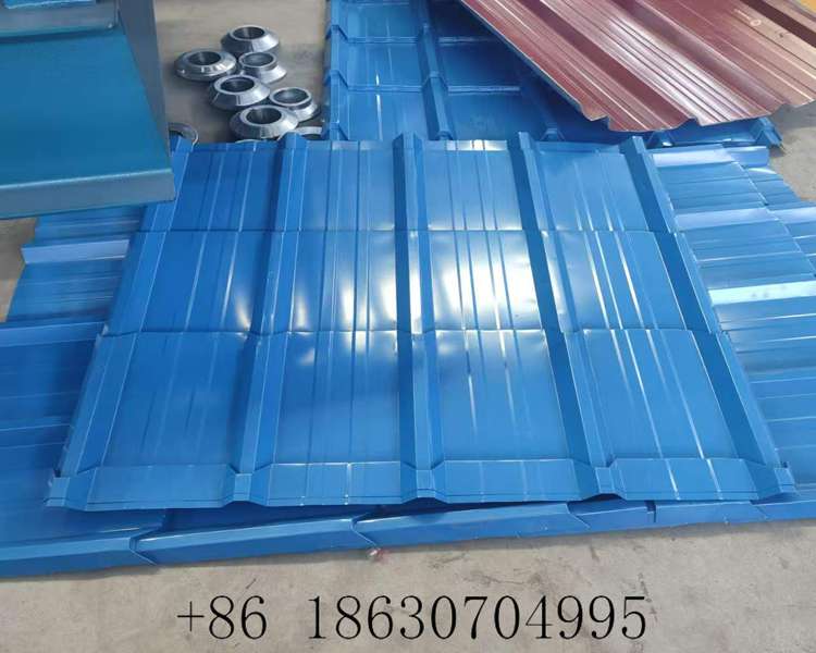 finished panel drawing of 1000 glazed tile IBR roof sheeting machine