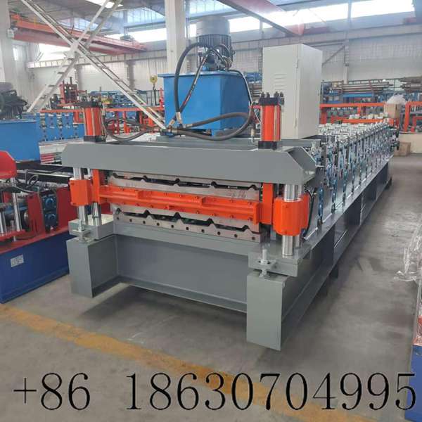 Whole complete double layer trapezoidal roofing sheet roll forming machine