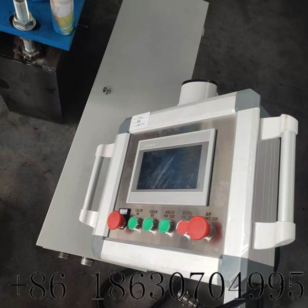 Touch screen operation console of double layer roofing machine