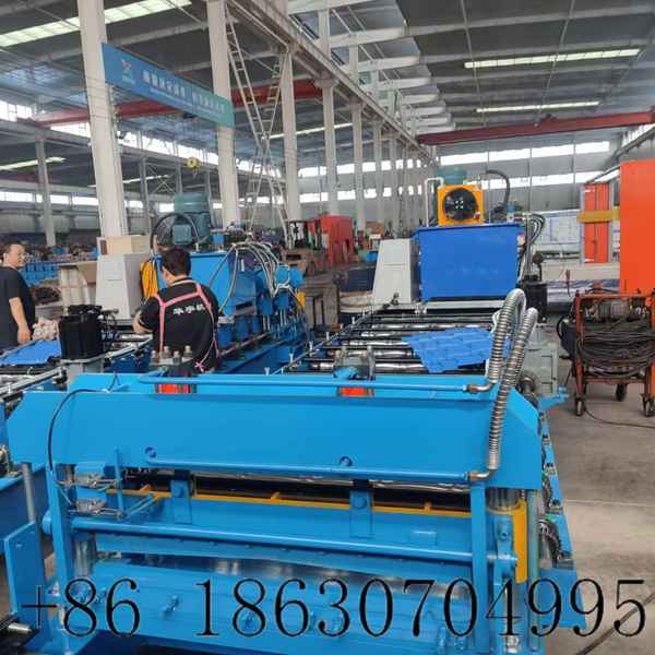 Front hydraulic cutting unit of glazed tile machine