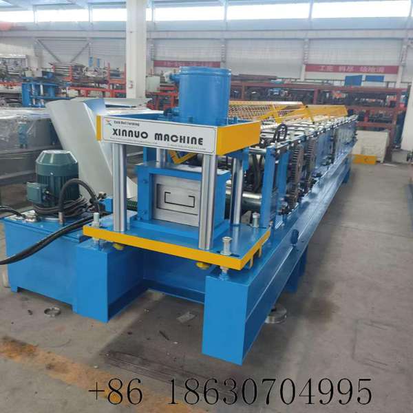 C purlin roll forming machine overall full view Xinnuo cold forming equipment factory workshop