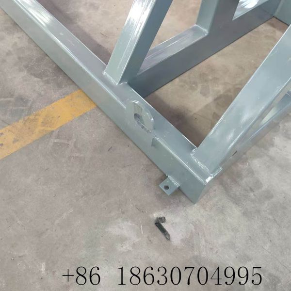 Integrated heavy-duty lifting hook on the uncoiler shaft designed for safe crane loading and overhead transport of 5-ton steel coils