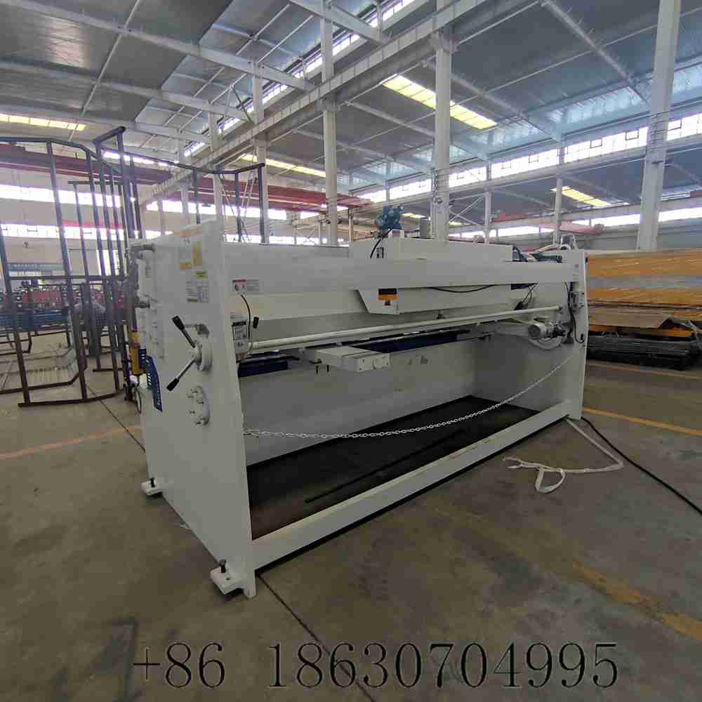Rear side of the CNC shearing machine