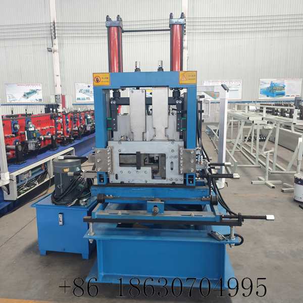 Front view of the c channel roll forming machine