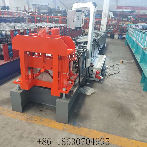 Front view of the glazed ridge cap roll forming machine