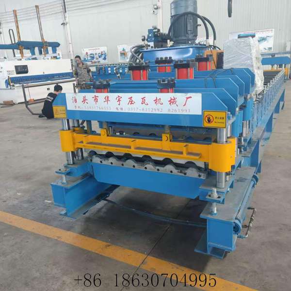 Front view of the 800 glazed tile roll forming machine