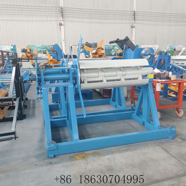 Manual coil decoiler unwinding station