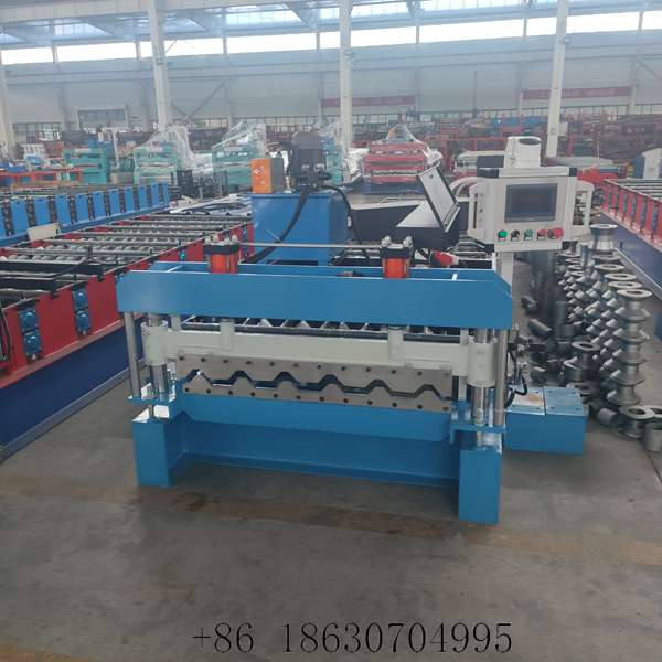 Front view of the ibr roll forming machine