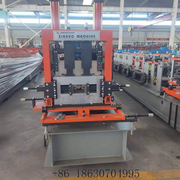 Front view of the fully automatic C purlin roll forming machine