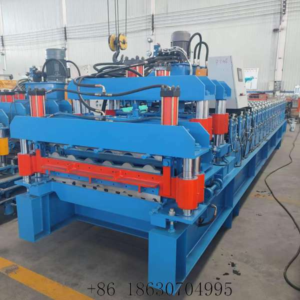 Front view of the 800+900 double layer metal roofing panel forming machine