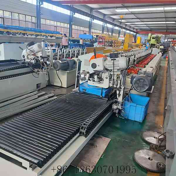 Discharge end and forming housing of the octagonal tube roll forming machine