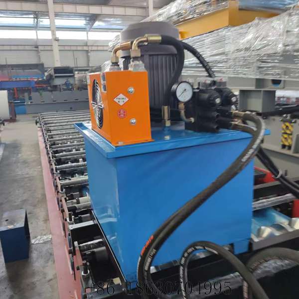 Hydraulic pump station of the 980 trapezoidal metal roof panel forming machine for reliable fixed-length cutting