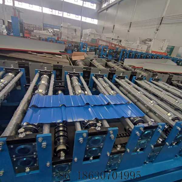 Finished trapezoidal metal roofing sheets produced by the double layer machine