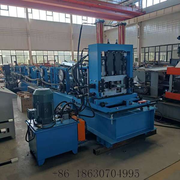 Front view of the C profile roll forming machine showing the archway frame and forming stations