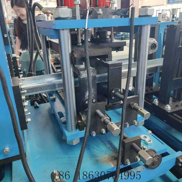 Rear punching station of the automatic CZ purlin forming machine