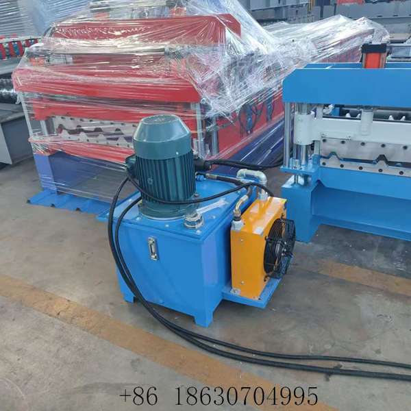 Hydraulic pump station of the 1000 trapezoidal metal roof panel forming machine for automatic cutting