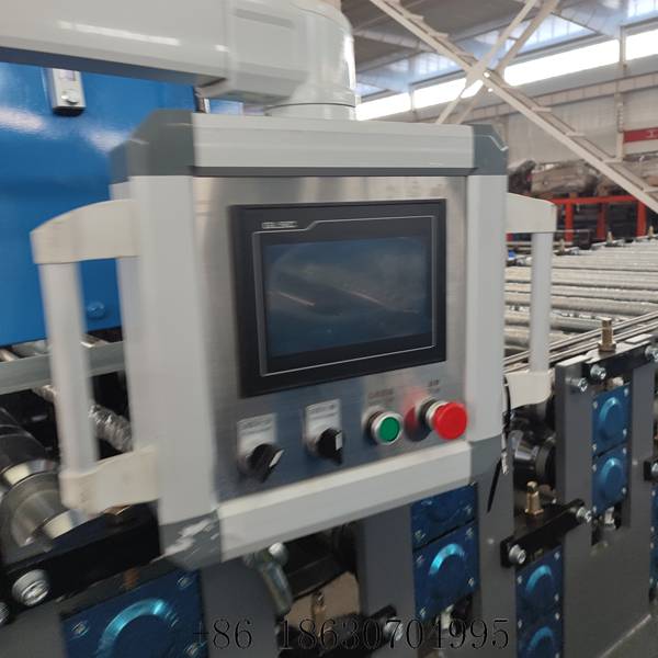 Touch screen PLC control panel of the 840+840 double layer roof panel forming machine