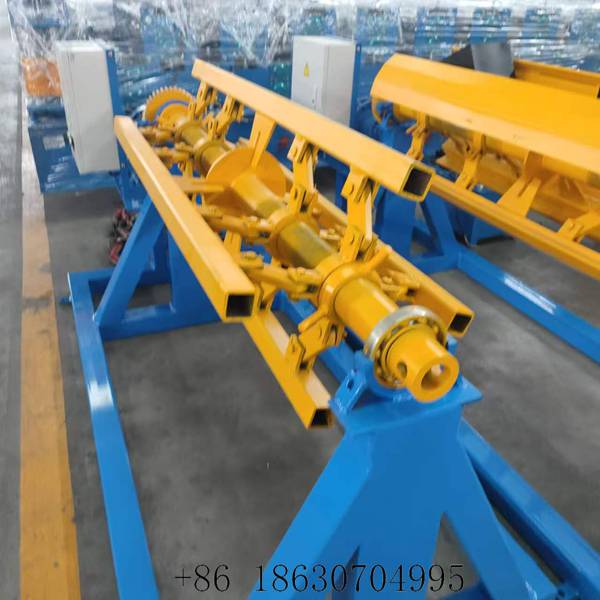Side view of the five-ton electric coil decoiler