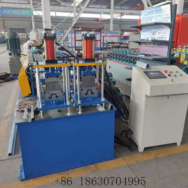 double row hat channel machine front view
