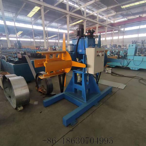 Electrical control cabinet and PLC panel of double head hydraulic decoiler