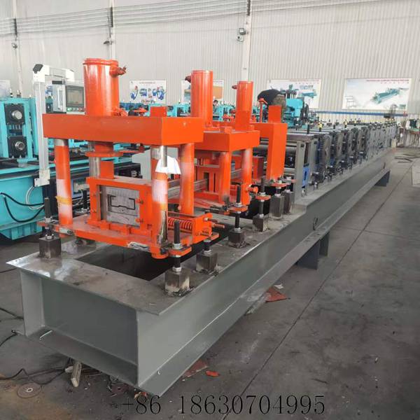 Front view of quick change C purlin roll forming machine