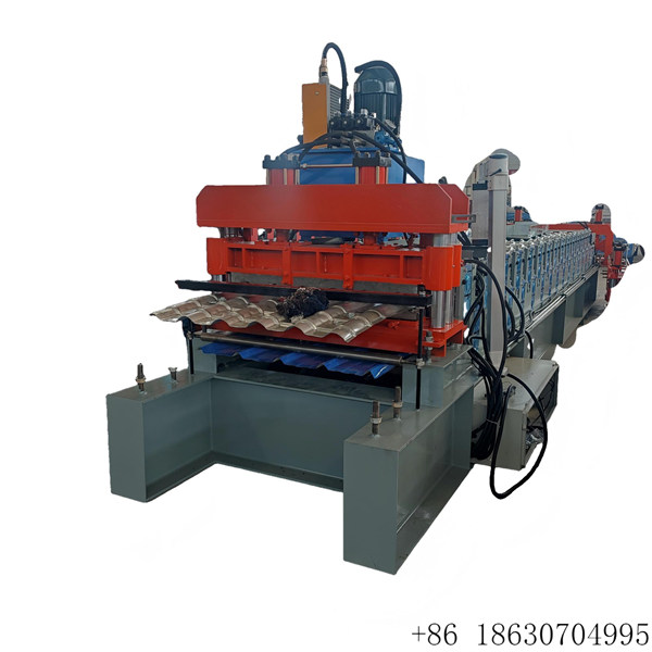 Trapezoidal & Bamboo Joint Glazed Tile Double Layer Metal Roof Panel Roll Forming Machine