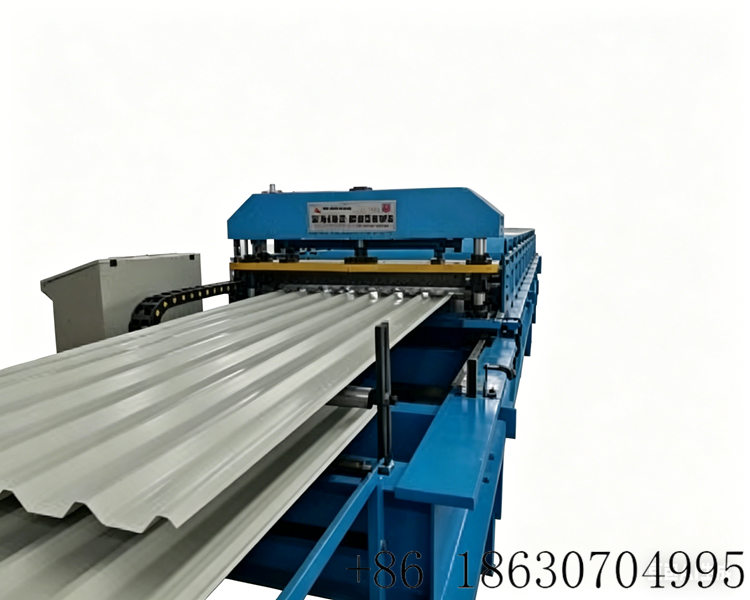 Follow-up Shear Trapezoidal Metal Roof Panel Roll Forming Machine