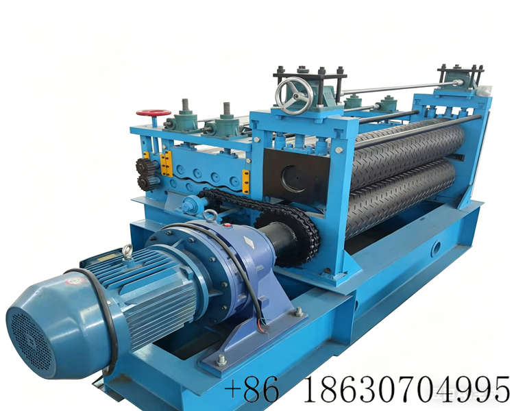 Metal sheet leveling embossing machine