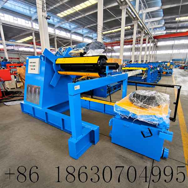 8 Ton Automatic Hydraulic Decoiler With Feeding Trolley | Xinnuo Machinery