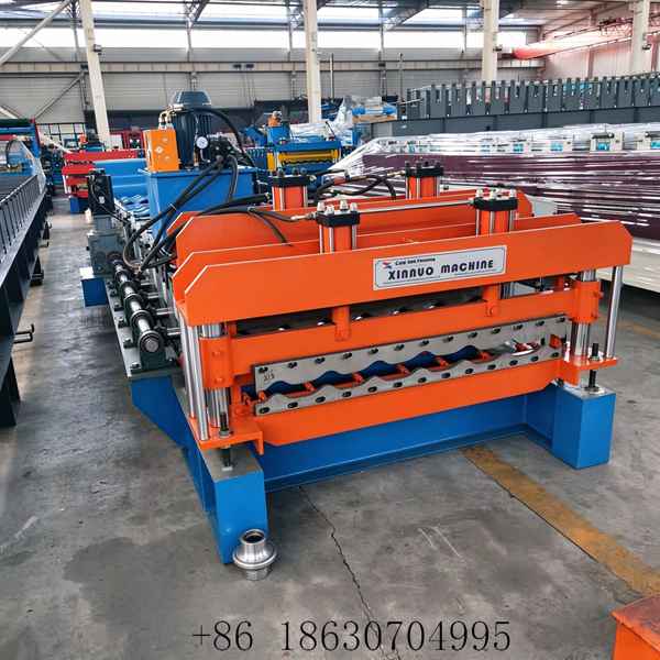 1100 Arc Bias Glazed Tile Roll Forming Machine | Curved Metal Roof Panel Machine